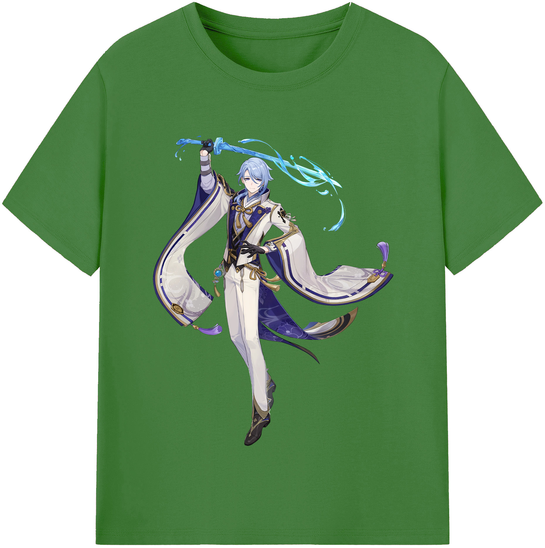 げんし神 神里綾人 かみさとあやと genshin Kamisato Ayato レディースカジュアルプリントTシャツ（綿100％）